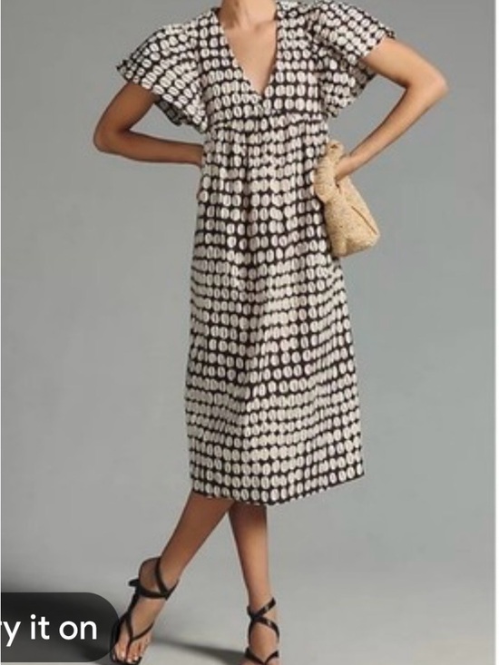 Anthropologie Dresses & Skirts - Anthropologie Black and White Dot Midi Dress